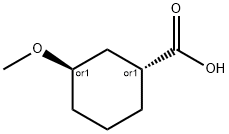rel-(1R,3R)-3-Methoxycyclohexanecarboxylic acid Structural