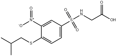 Glycine, N-[[4-[(2-methylpropyl)thio]-3-nitrophenyl]sulfonyl]- Structural
