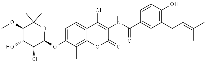 Descarbamylnovobiocin Structural