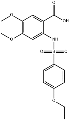 Benzoic acid, 2-[[(4-ethoxyphenyl)sulfonyl]amino]-4,5-dimethoxy- Structural