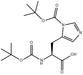 L-Histidine, N,3-bis[(1,1-dimethylethoxy)carbonyl]- Structural