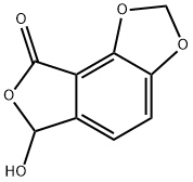 Furo[3,4-e]-1,3-benzodioxol-8(6H)-one, 6-hydroxy- Structural