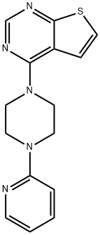 Thieno[2,3-d]pyrimidine, 4-[4-(2-pyridinyl)-1-piperazinyl]- Structural