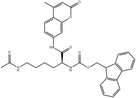 Fmoc-L-Lys(Ac)-AMC Structural