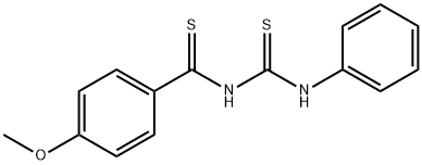 Benzenecarbothioamide, 4-methoxy-N-[(phenylamino)thioxomethyl]- Structural