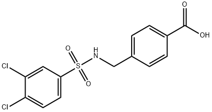 Benzoic acid, 4-[[[(3,4-dichlorophenyl)sulfonyl]amino]methyl]- Structural