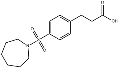Benzenepropanoic acid, 4-[(hexahydro-1H-azepin-1-yl)sulfonyl]- Structural