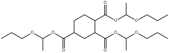Tris(1-propoxyethyl) 1,2,4-cyclohexanetricarboxylate Structural