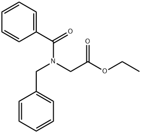 Glycine, N-benzoyl-N-(phenylmethyl)-, ethyl ester Structural