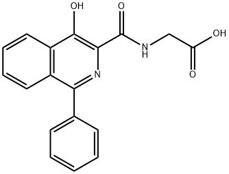 Glycine, N-[(4-hydroxy-1-phenyl-3-isoquinolinyl)carbonyl]- Structural