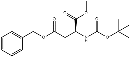 L-Aspartic acid, N-[(1,1-dimethylethoxy)carbonyl]-, 1-methyl4-(phenylmethyl) ester Structural