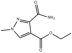 ethyl 3-(aminocarbonyl)-1-methyl-1H-pyrazole-4-carboxylate Structural