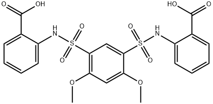 Benzoic acid, 2,2'-[(4,6-dimethoxy-1,3-phenylene)bis(sulfonylimino)]bis- Structural