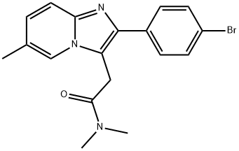 Imidazo[1,2-a]pyridine-3-acetamide, 2-(4-bromophenyl)-N,N,6-trimethyl- Structural