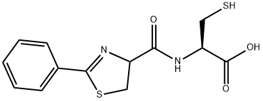 L-Cysteine, N-[(4,5-dihydro-2-phenyl-4-thiazolyl)carbonyl]- Structural
