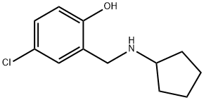 Phenol, 4-chloro-2-[(cyclopentylamino)methyl]- Structural
