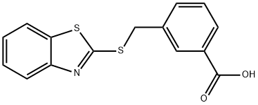 Benzoic acid, 3-[(2-benzothiazolylthio)methyl]- Structural