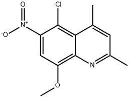 Quinoline, 5-chloro-8-methoxy-2,4-dimethyl-6-nitro- Structural