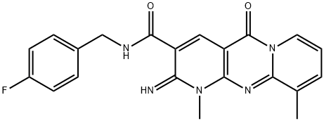 N-[(4-fluorophenyl)methyl]-2-imino-1,10-dimethyl-5-oxodipyrido[4,3-b:1',2'-f]pyrimidine-3-carboxamide Structural
