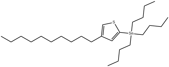 Stannane, tributyl(4-decyl-2-thienyl)- Structural
