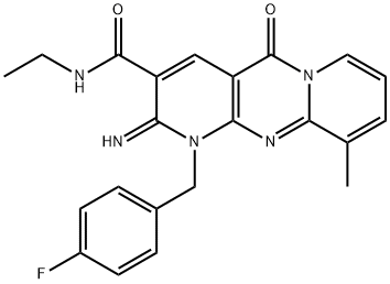 N-ethyl-1-[(4-fluorophenyl)methyl]-2-imino-10-methyl-5-oxodipyrido[3,4-c:1',2'-f]pyrimidine-3-carboxamide Structural