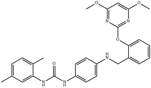 Urea, N-[4-[[[2-[(4,6-dimethoxy-2-pyrimidinyl)oxy]phenyl]methyl]amino]phenyl]-N'-(2,5-dimethylphenyl)- Structural