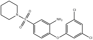 Benzenamine, 2-(3,5-dichlorophenoxy)-5-(1-piperidinylsulfonyl)- Structural