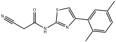 Acetamide, 2-cyano-N-[4-(2,5-dimethylphenyl)-2-thiazolyl]- Structural