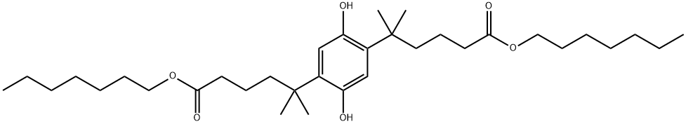 Diheptyl 5,5'-dimethyl-5,5'-(2,5-dihydroxy-1,4-phenylene)dihexanoate Structural