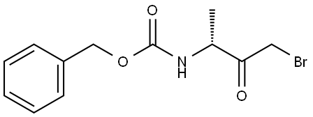 Carbamic acid, N-[(1R)-3-bromo-1-methyl-2-oxopropyl]-, phenylmethyl ester Structural