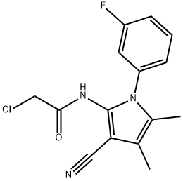 Acetamide, 2-chloro-N-[3-cyano-1-(3-fluorophenyl)-4,5-dimethyl-1H-pyrrol-2-yl]- Structural