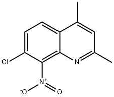 Quinoline, 7-chloro-2,4-dimethyl-8-nitro- Structural