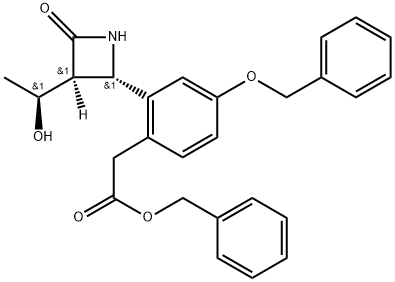 Benzeneacetic acid, 2-[3-(1-hydroxyethyl)-4-oxo-2-azetidinyl]-4-(phenylmethoxy)-, phenylmethyl ester, [2S-[2α,3β(R*)]]- Structural