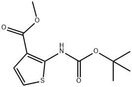 methyl 2-(tert-butoxycarbonylamino)thiophene-3-carboxylate Structural