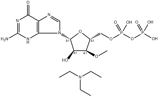 Guanosine 5'-(trihydrogen diphosphate), 3'-O-methyl-, compd. with N,N-diethylethanamine (1:1) (9CI) Structural