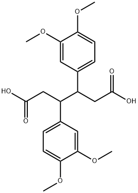 Hexanedioic acid, 3,4-bis(3,4-dimethoxyphenyl)- Structural