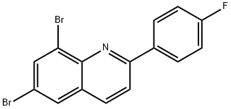 Quinoline, 6,8-dibromo-2-(4-fluorophenyl)- Structural
