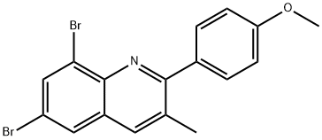 Quinoline, 6,8-dibromo-2-(4-methoxyphenyl)-3-methyl- Structural