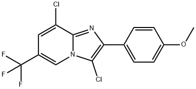 Imidazo[1,2-a]pyridine, 3,8-dichloro-2-(4-methoxyphenyl)-6-(trifluoromethyl)- Structural