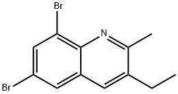 Quinoline, 6,8-dibromo-3-ethyl-2-methyl- Structural