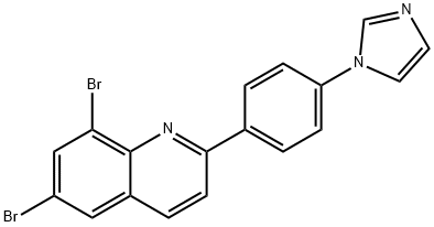Quinoline, 6,8-dibromo-2-[4-(1H-imidazol-1-yl)phenyl]- Structural