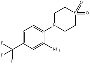 Benzenamine, 2-(1,1-dioxido-4-thiomorpholinyl)-5-(trifluoromethyl)- Structural