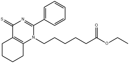 ethyl 6-(2-phenyl-4-sulfanylidene-5,6,7,8-tetrahydroquinazolin-1-yl)hexanoate Structural