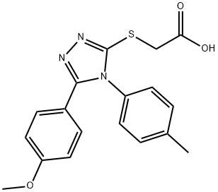 Acetic acid, 2-[[5-(4-methoxyphenyl)-4-(4-methylphenyl)-4H-1,2,4-triazol-3-yl]thio]- Structural