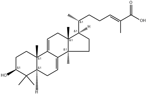 (24E)-3β-Hydroxy-5α-lanosta-7,9(11),24-trien-26-oic acid Structural