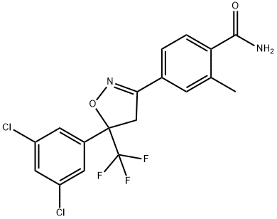 Benzamide, 4-[5-(3,5-dichlorophenyl)-4,5-dihydro-5-(trifluoromethyl)-3-isoxazolyl]-2-methyl- Structural