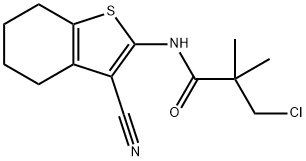 Propanamide, 3-chloro-N-(3-cyano-4,5,6,7-tetrahydrobenzo[b]thien-2-yl)-2,2-dimethyl- Structural