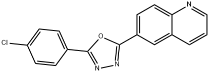 Quinoline, 6-[5-(4-chlorophenyl)-1,3,4-oxadiazol-2-yl]- Structural