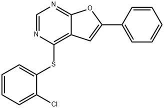 Furo[2,3-d]pyrimidine, 4-[(2-chlorophenyl)thio]-6-phenyl- Structural
