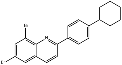 Quinoline, 6,8-dibromo-2-(4-cyclohexylphenyl)- Structural